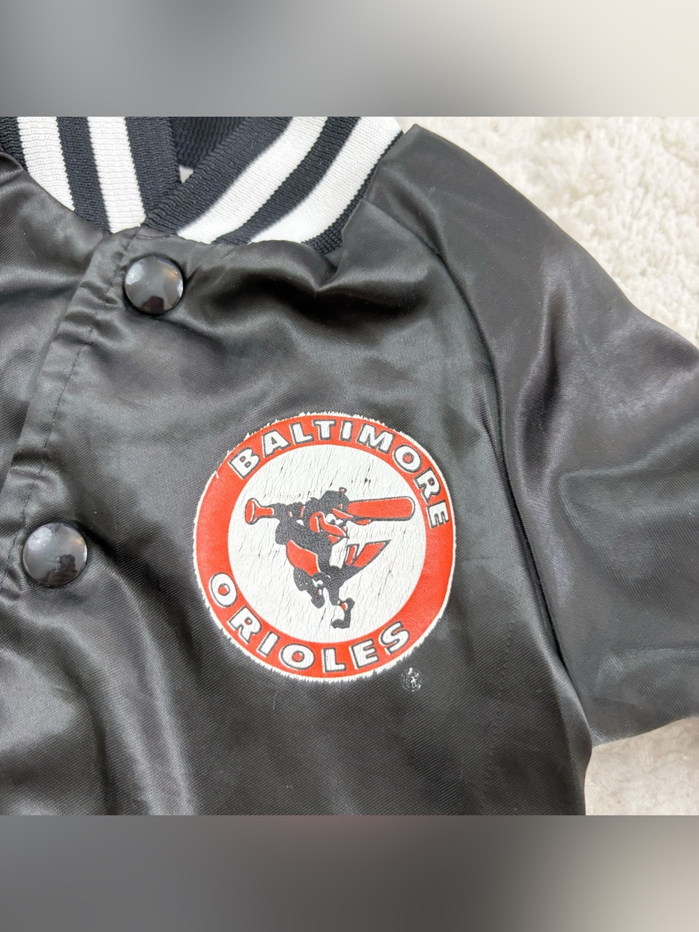 Vintage Locker Line Baltimore Orioles Baseball Jacket 12 Months - Picture 3 of 12